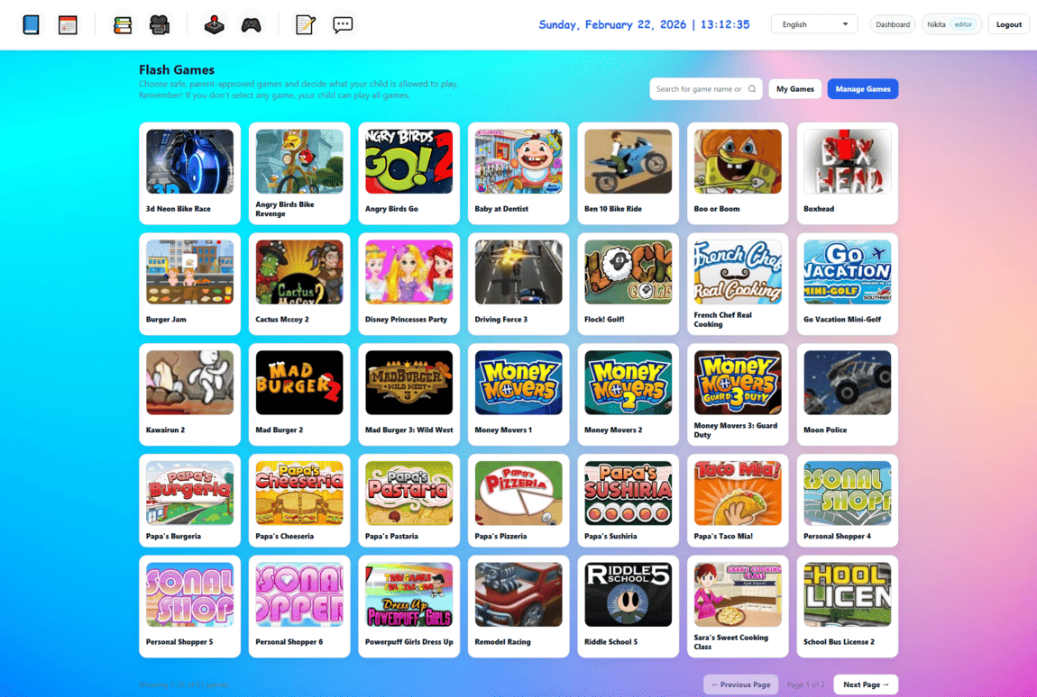 Kids Safe Browser games view 1